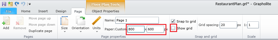 Grapholite: Diagram settings